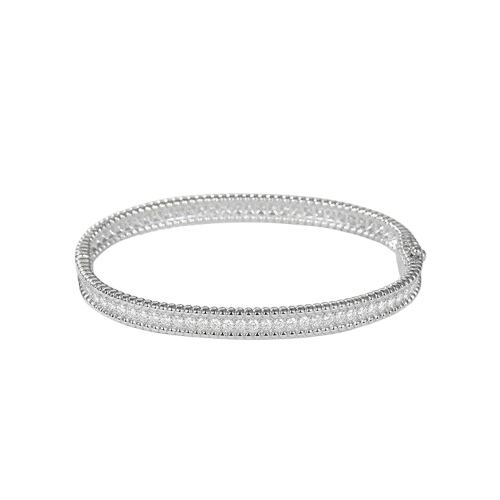 Moissanite Bead Border Bangle