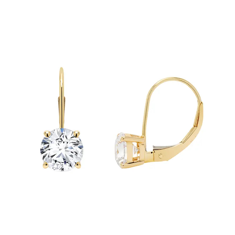 Classic Leverback Moissanite Earrings