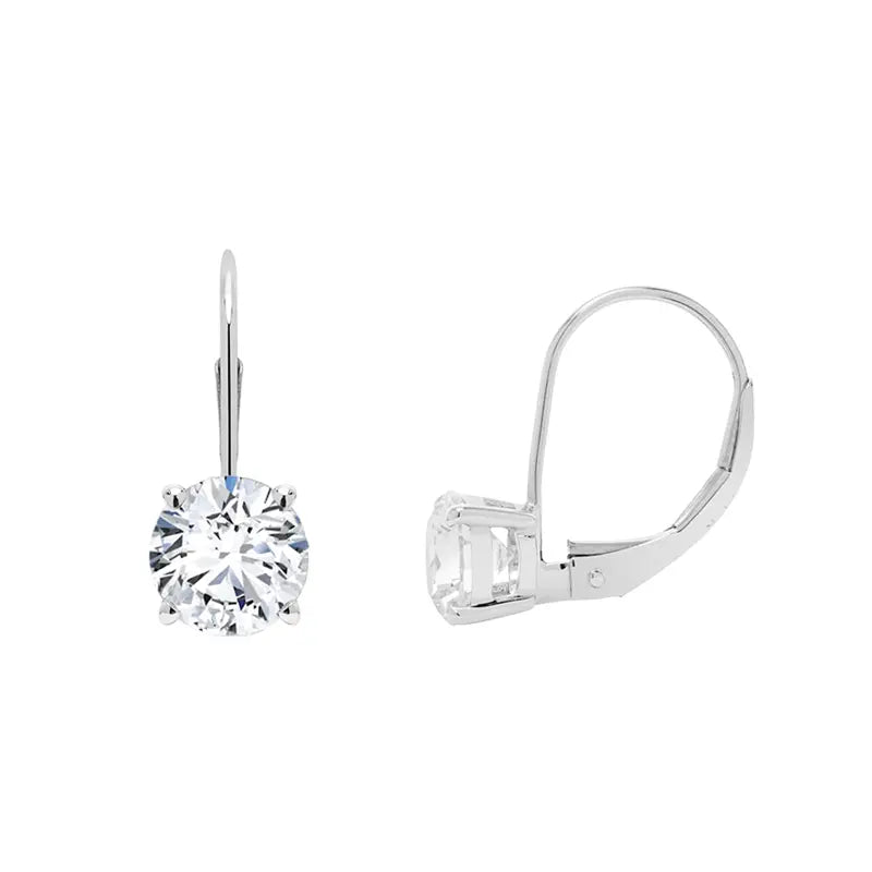 Classic Leverback Moissanite Earrings