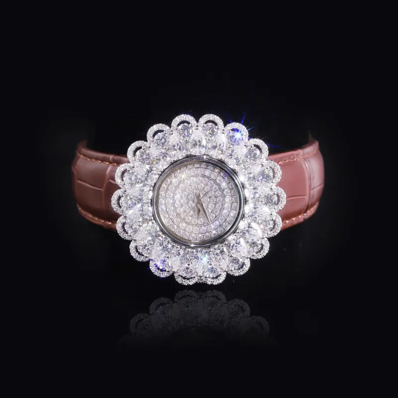 Floral Moissanite Watch