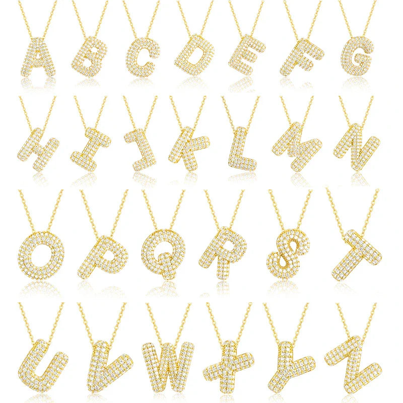 Luxe Moissanite Letter Pendant