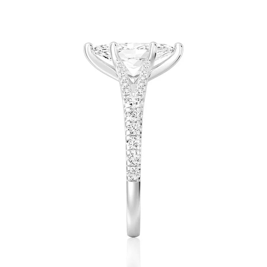 Split-Shank Marquise Moissanite Engagement Ring