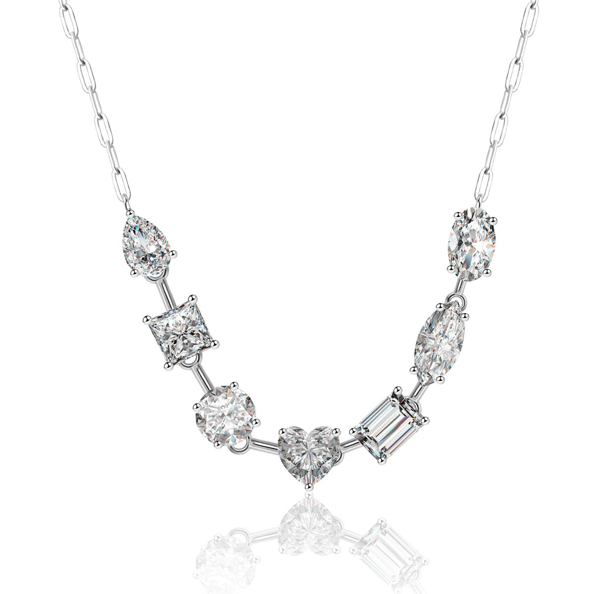 Seven-Form Moissanite Necklace