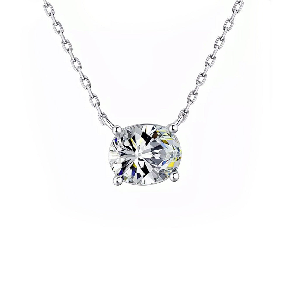 Classic Oval Moissanite Necklace