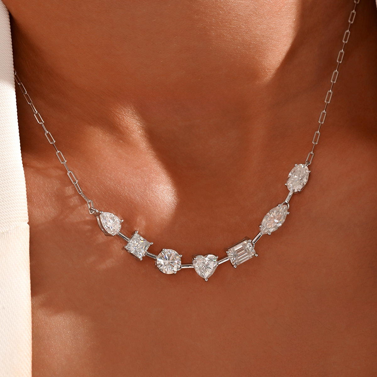 Seven-Form Moissanite Necklace
