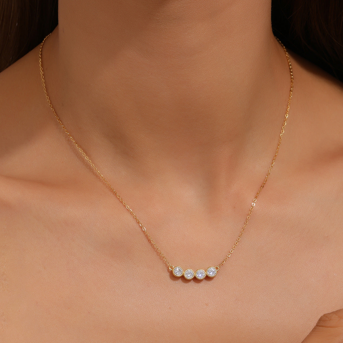 Smiling Bubble Moissanite Necklace
