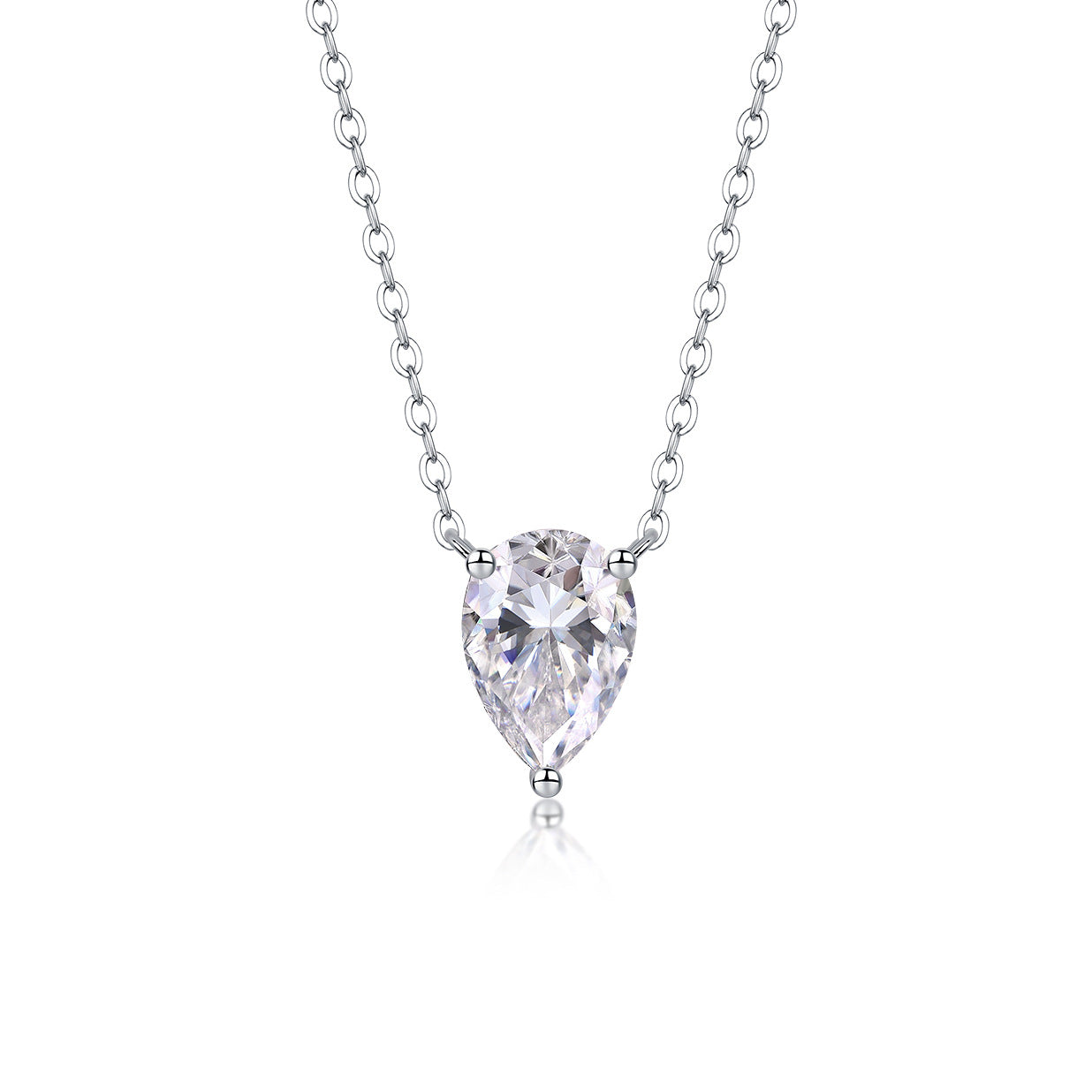 Pear-Shaped Moissanite Pendant