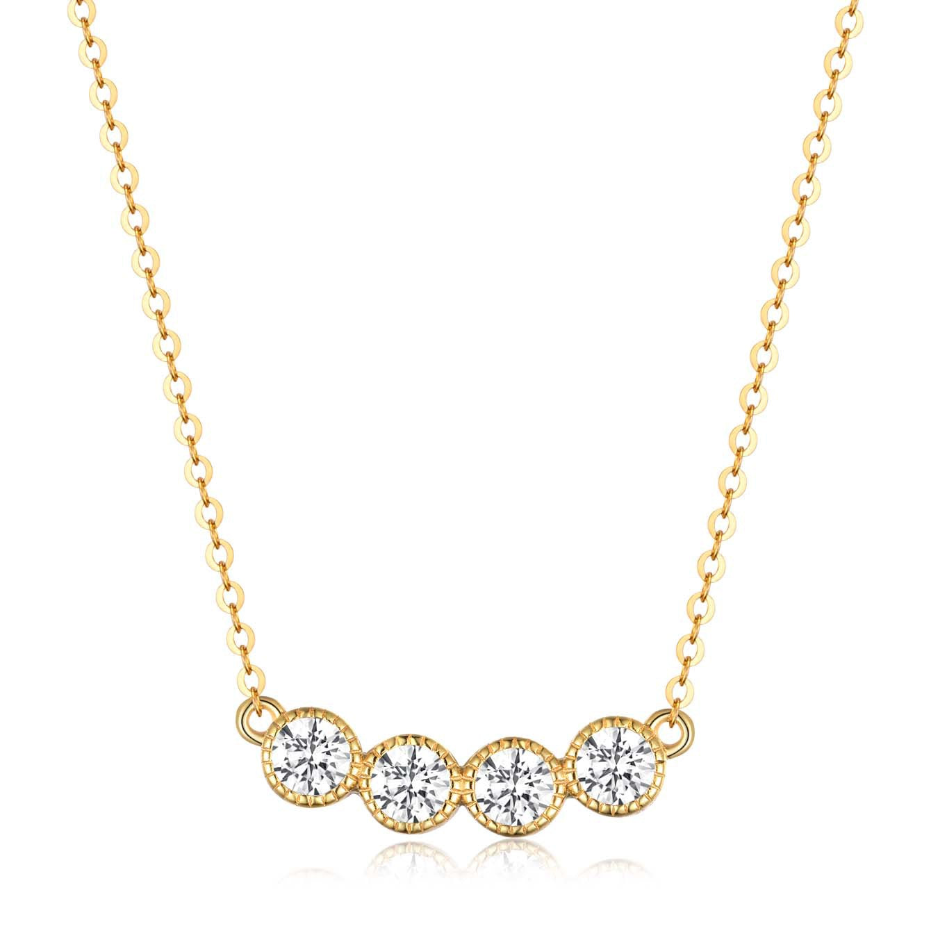 Smiling Bubble Moissanite Necklace