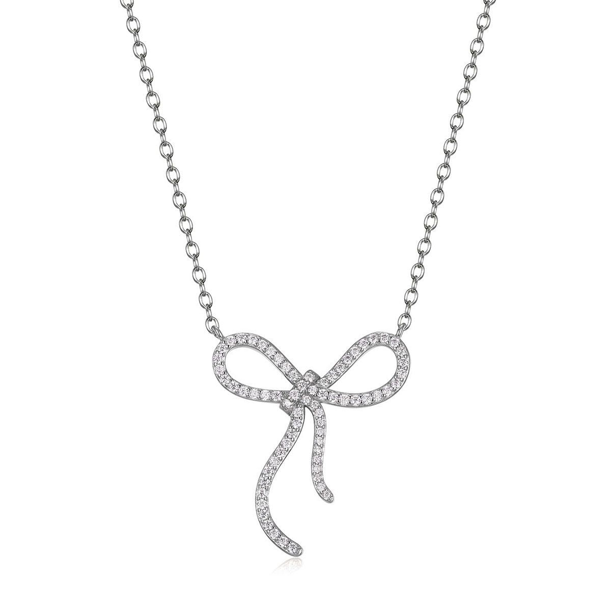 Bow-knot Moissanite Necklace