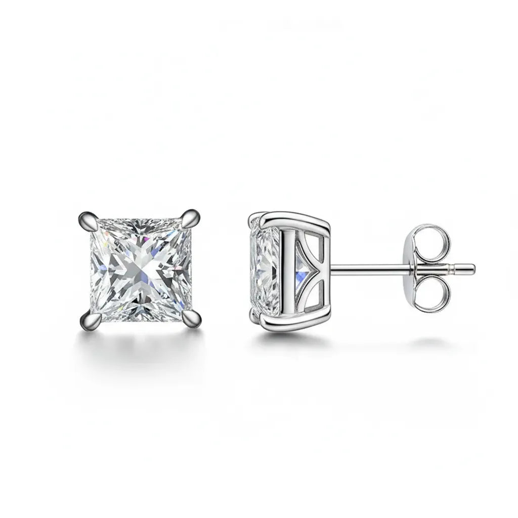 Pattern Princess Moissanite Earrings