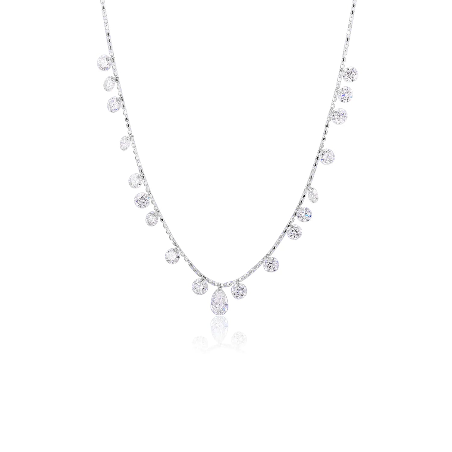 Lxue Floating Diamond Station Necklace