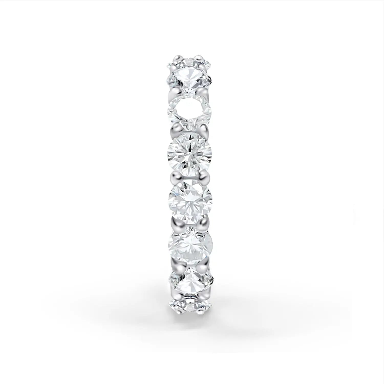 Shared Prong Moissanite Eternity Wedding Band 4.0mm