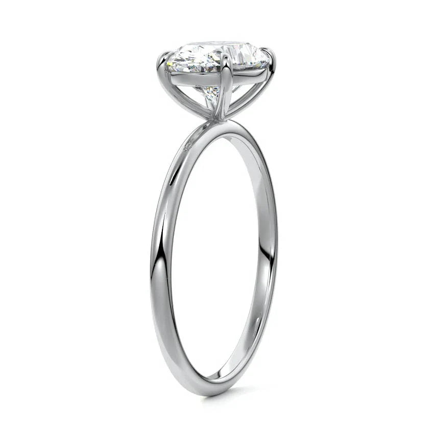 Solitaire East-West Oval Moissanite Engagement Ring