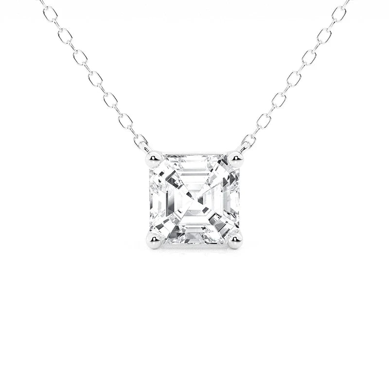 Classic Asscher Diamond Necklace