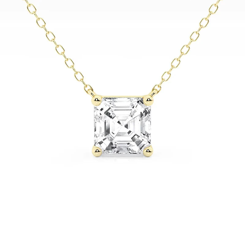 Classic Asscher Diamond Necklace