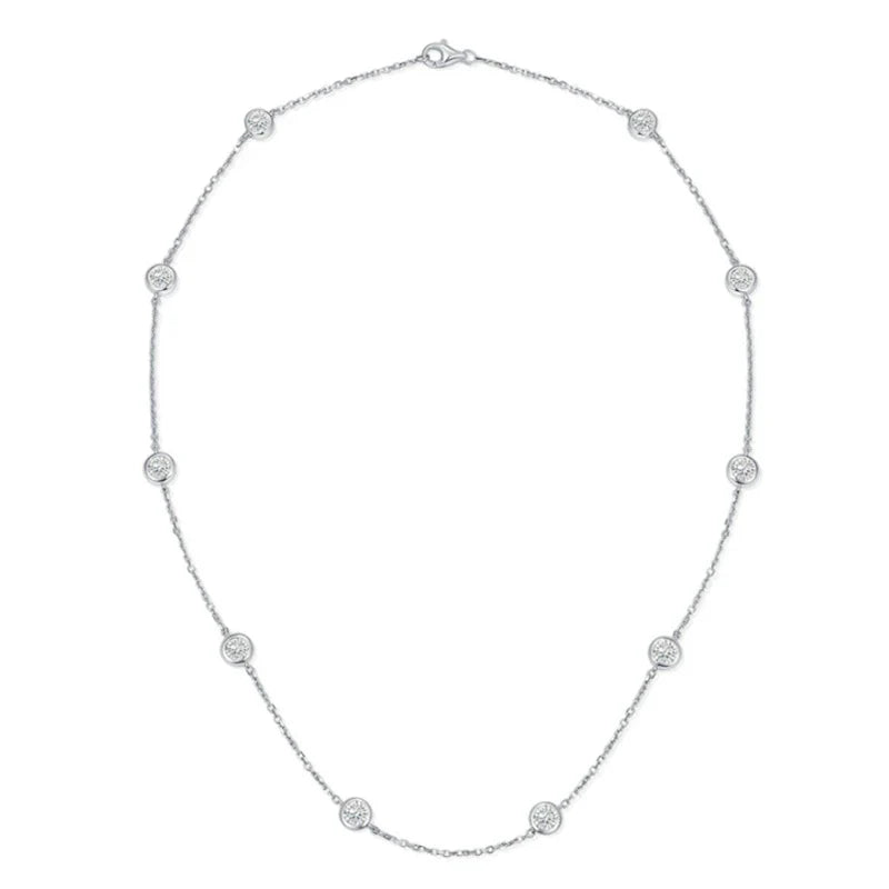 Even Bubbles Moissanite Necklace