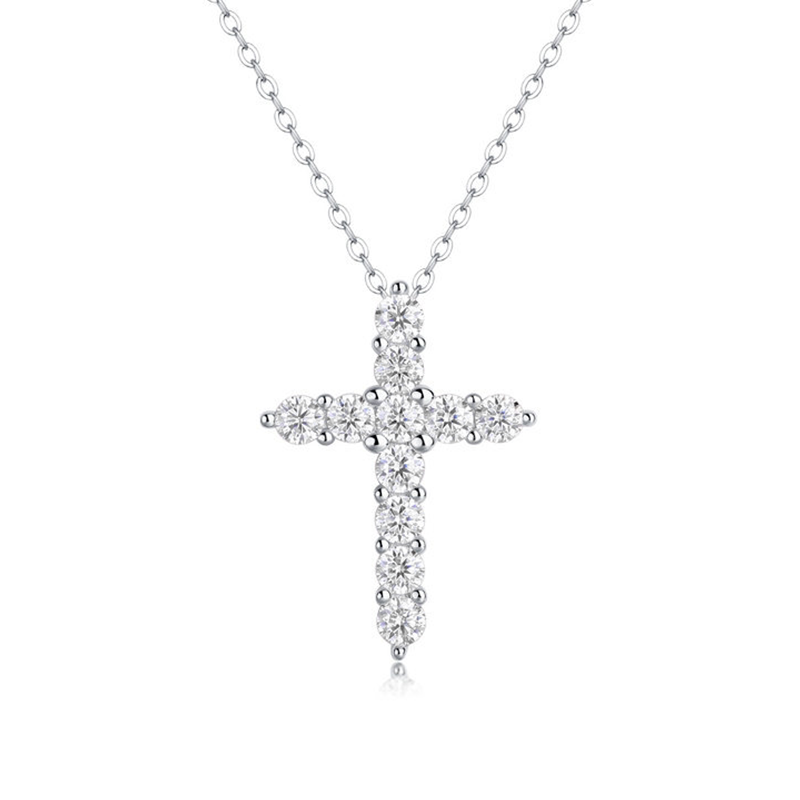 Precision Cross Moissanite Pendant – FIOVIE