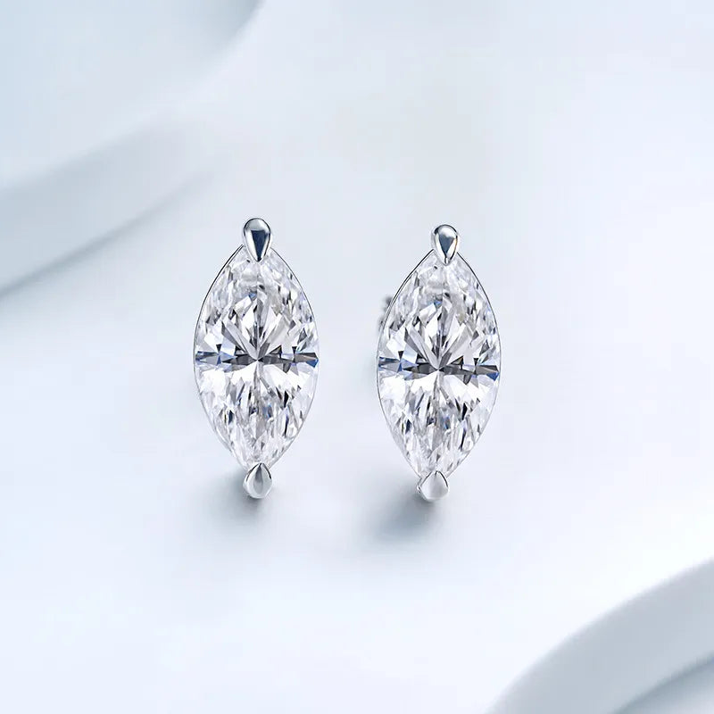 Pattern Marquise Moissanite Earrings