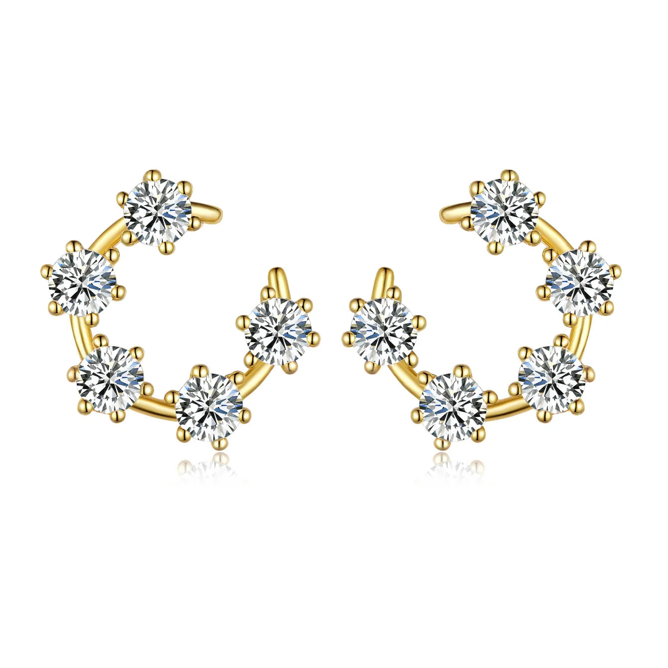 Circle Setting Moissanite Stud Earrings