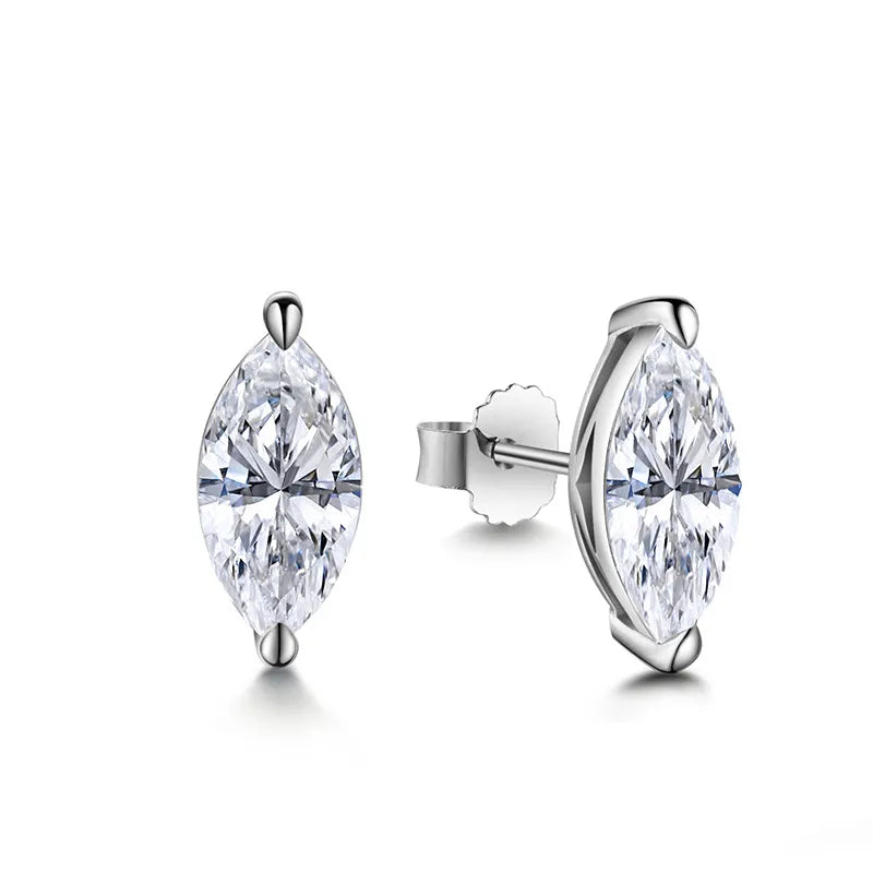 Pattern Marquise Moissanite Earrings
