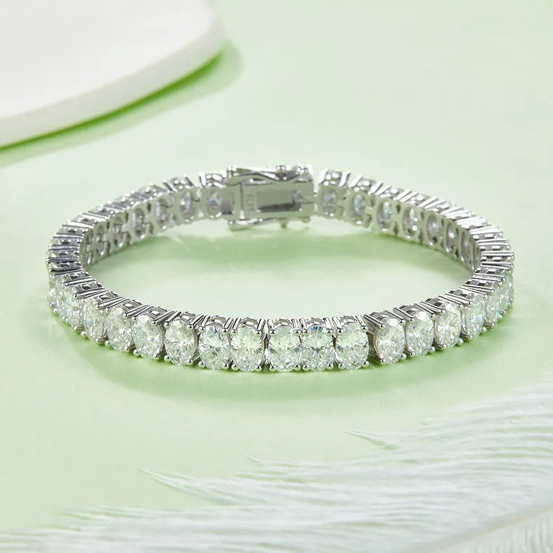 Oval Moissanite Classic Tennis Bracelet