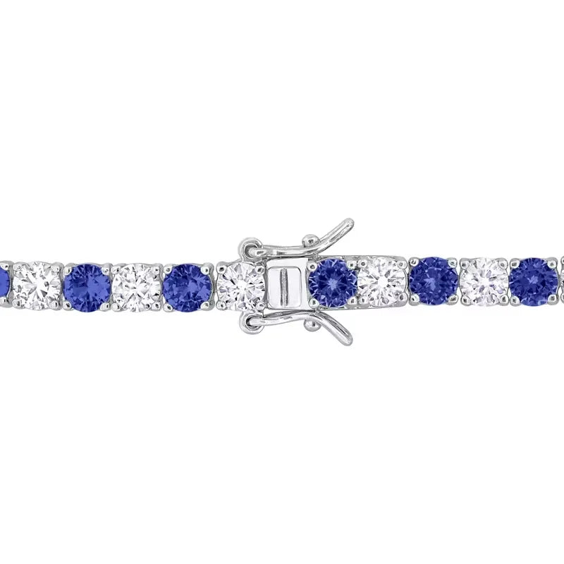 Classic Sapphire & Moissanite Tennis Bracelet