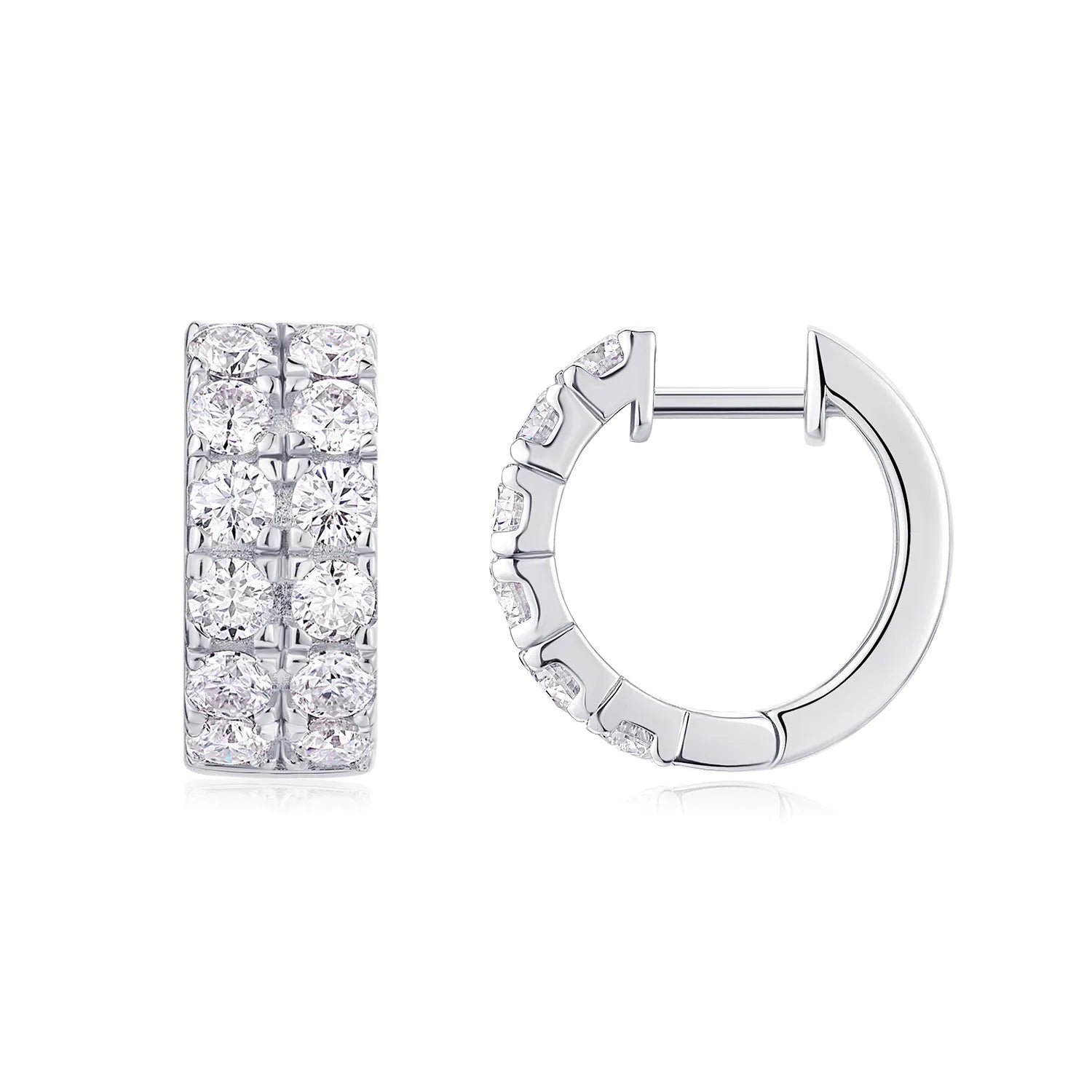 Classic Double Row Hoop Earrings