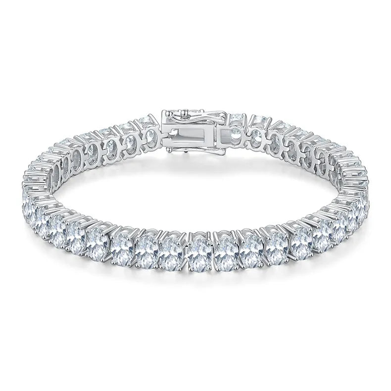 Oval Moissanite Classic Tennis Bracelet