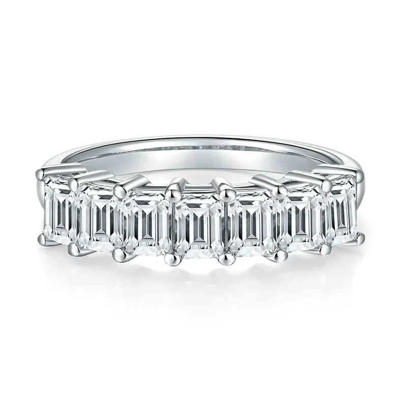 Half Eternity Emerald Wedding Band