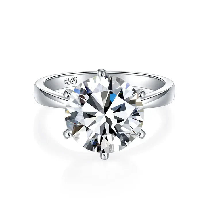 Solitaire Six Prong Moissanite Ring 5.0 ct