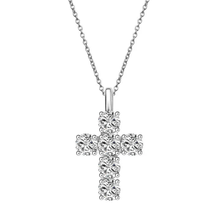 Classic Cross Moissanite Pendant