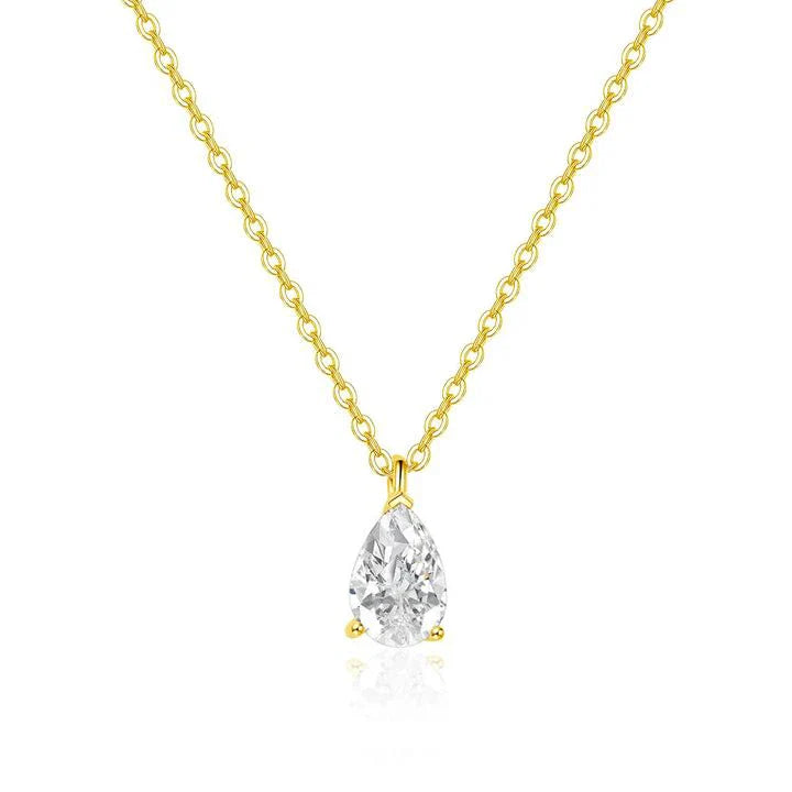 Solitaire Pear Diamond Pendant