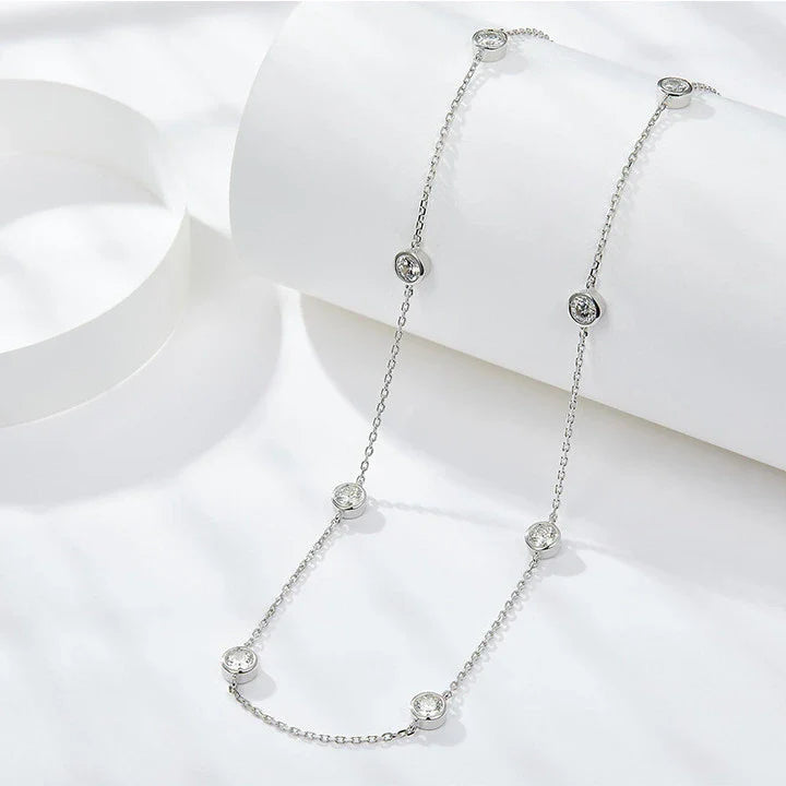 Even Bubbles Moissanite Necklace