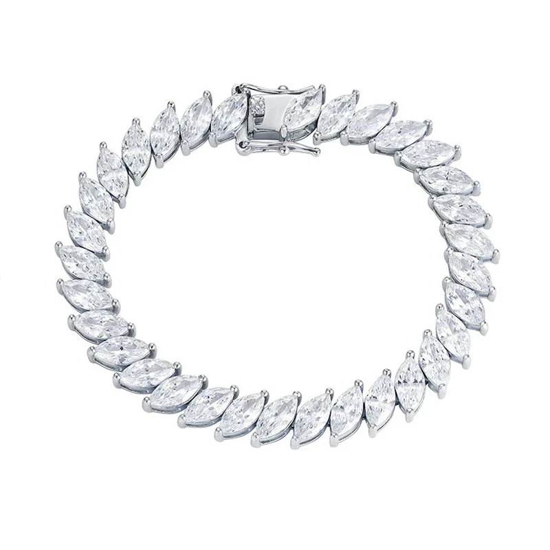 Marquise Moissanite Tennis Bracelet