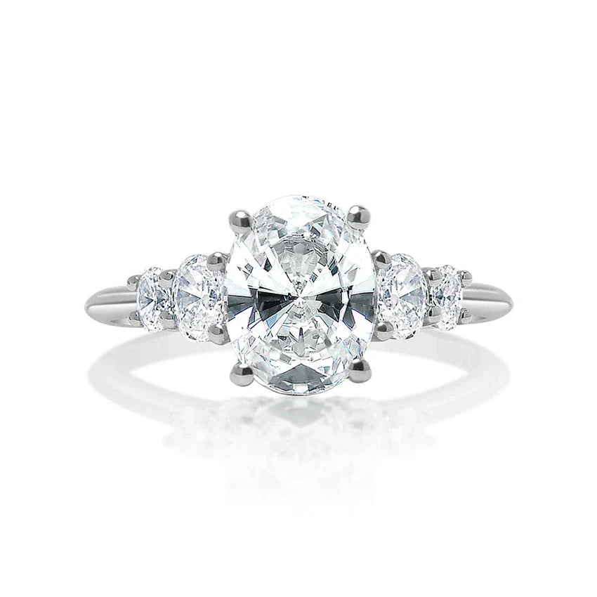 Five Stone Oval Moissanite Ring