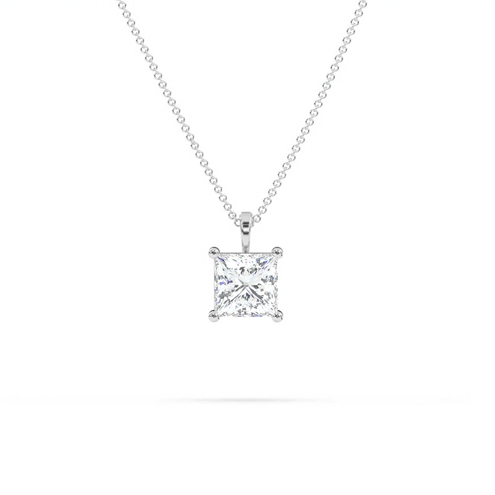 Solitaire Princess Diamond Pendant