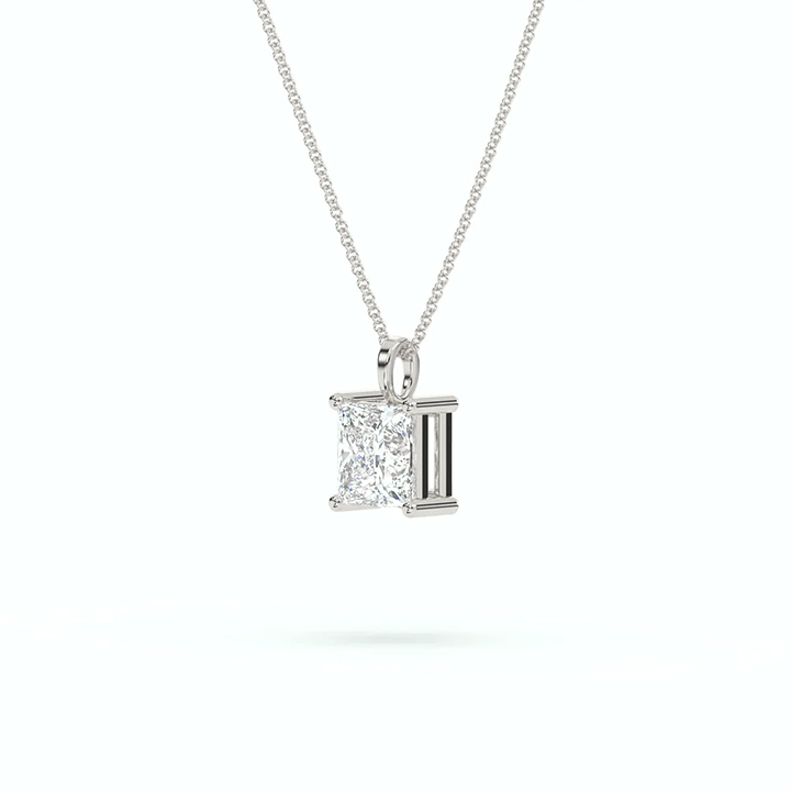 Solitaire Princess Diamond Pendant