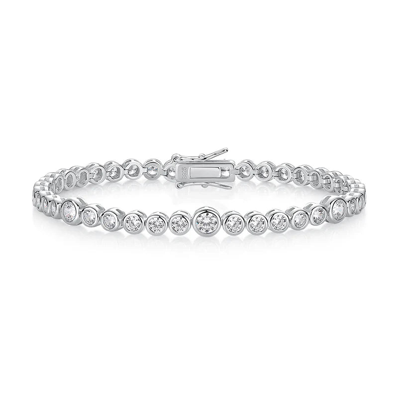 Remarkable Moissanite Bezel Tennis Bracelet