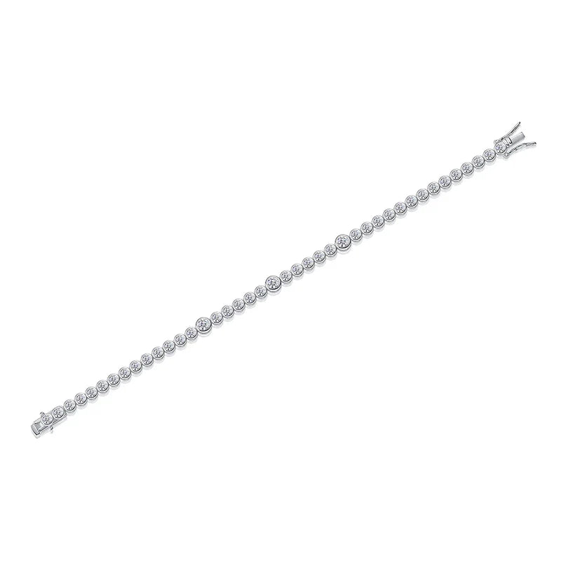 Remarkable Moissanite Bezel Tennis Bracelet