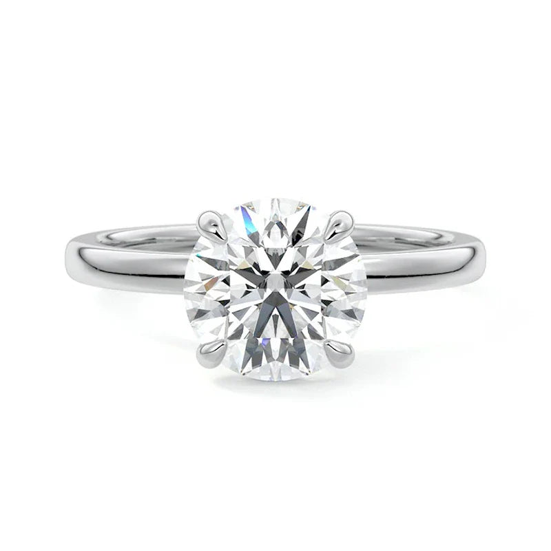 Secret Halo Moissanite Engagement Ring