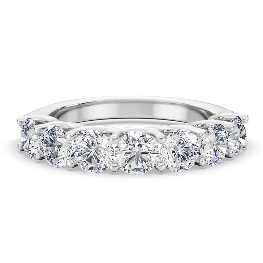 Seven Stone Moissanite Band Ring