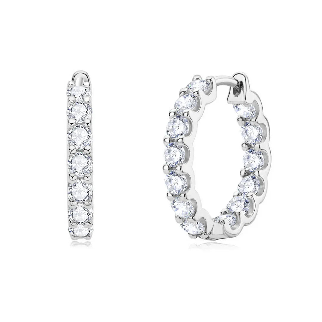 Classic Moissanite Huggie Earrings