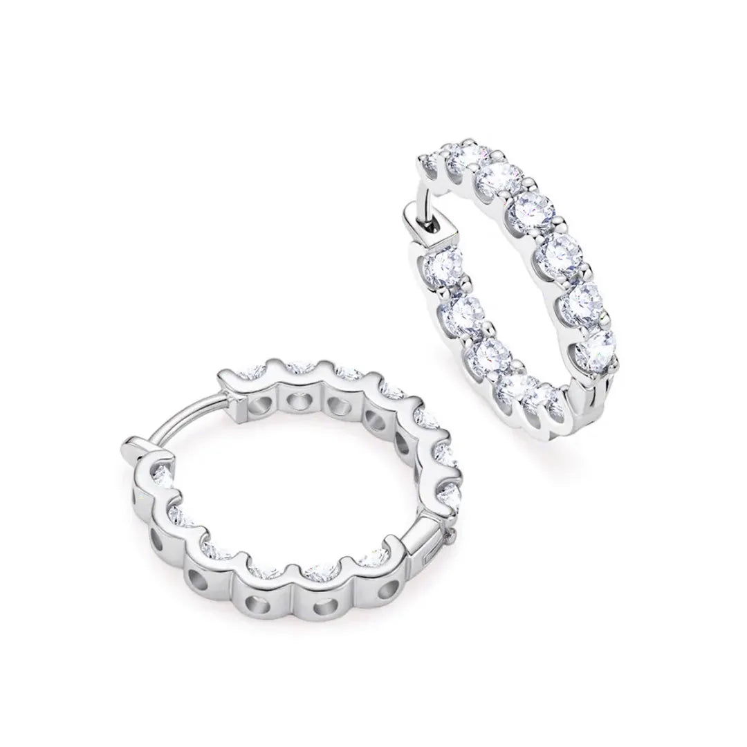 Classic Moissanite Huggie Earrings