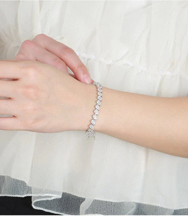 Pear Shaped Moissanite Tennis Bracelet