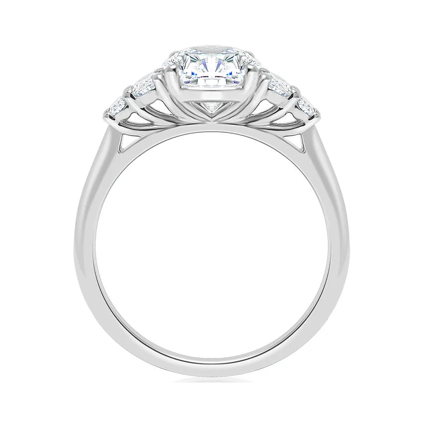 Five Stone Oval Moissanite Ring